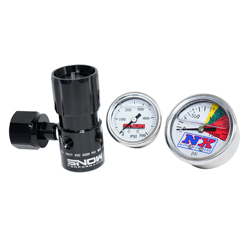 Snow Performance Billet Adjustable (0-475PSI) CO2 Regulator w/Gauges Nitrous Controllers Snow Performance