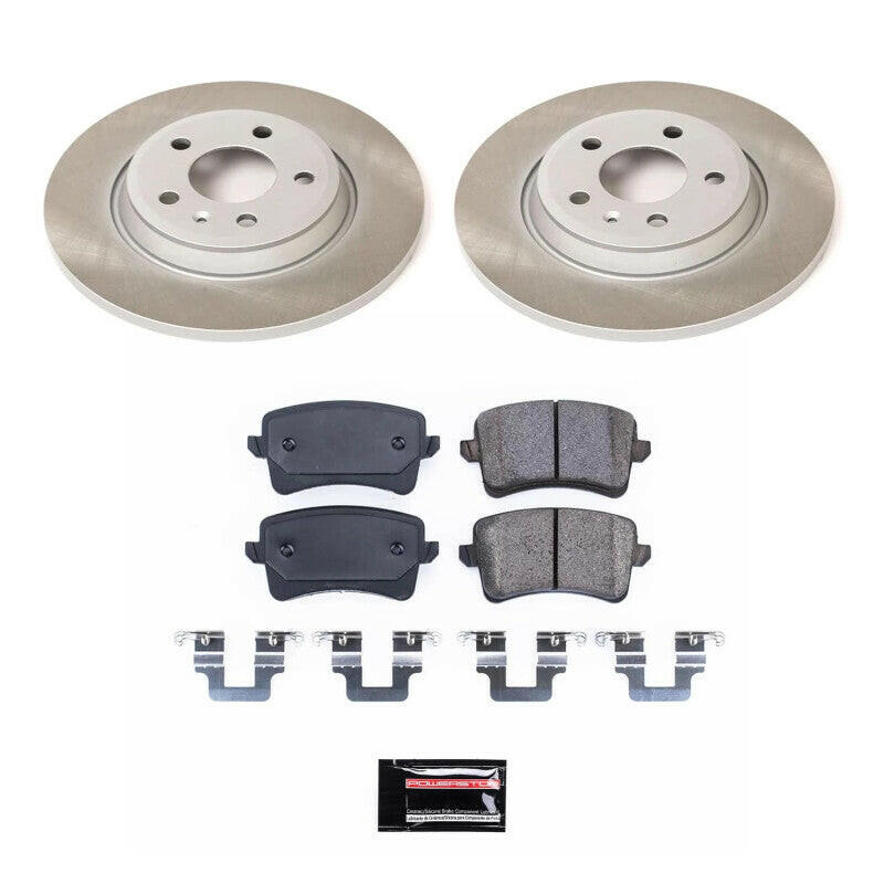 Power Stop 13-16 Audi allroad Rear Semi-Coated Rotor Kit Brake Kits - Performance Blank PowerStop