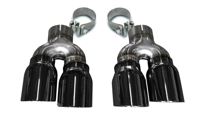Corsa 2016-2019 Cadillac ATS 3.6T 4in Inlet / 4in Outlet Twin Black Tip Kit (For Corsa Exhaust Only) Tips CORSA Performance