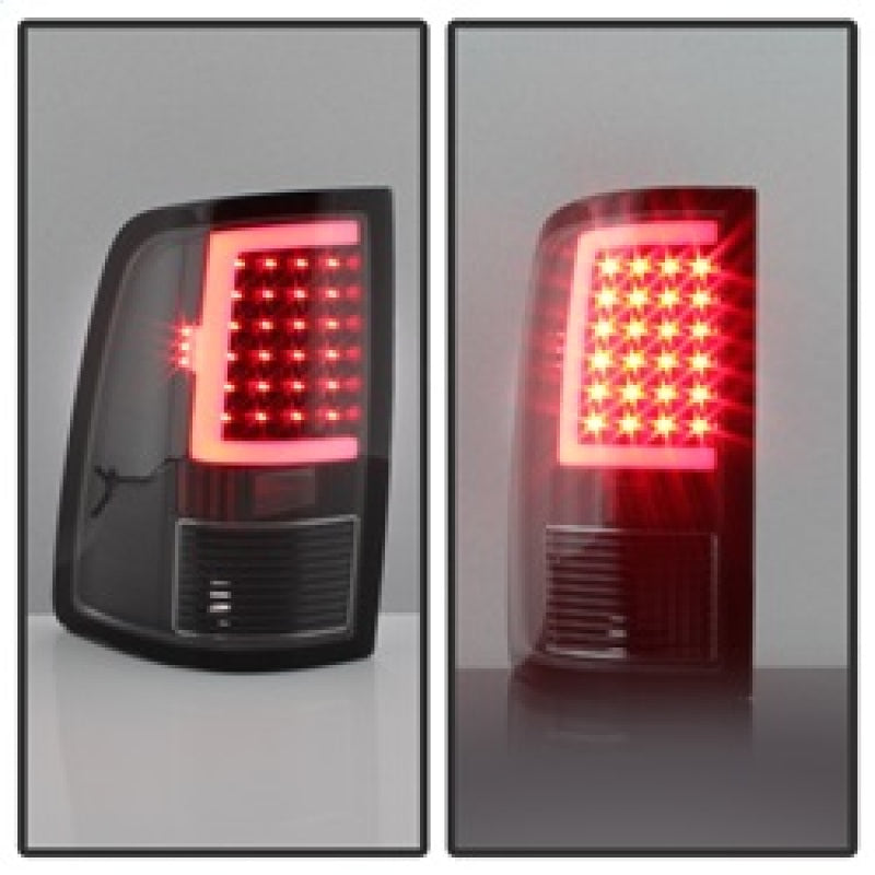 xTune 09-18 Dodge Ram 1500 (Incandescent Model) LED Tail Lights - Blk (ALT-ON-DR09-LBLED-BK) Tail Lights SPYDER