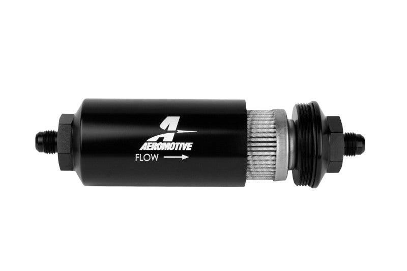 Aeromotive In-Line Filter - (AN-06 Male) 100 Micron Stainless Steel Element Fuel Filters Aeromotive