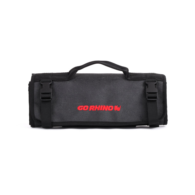 Go Rhino XVenture Gear First Aid Roll - Large (5x5in. Closed) 12oz Waxed Canvas - Black Cargo Boxes & Bags Go Rhino