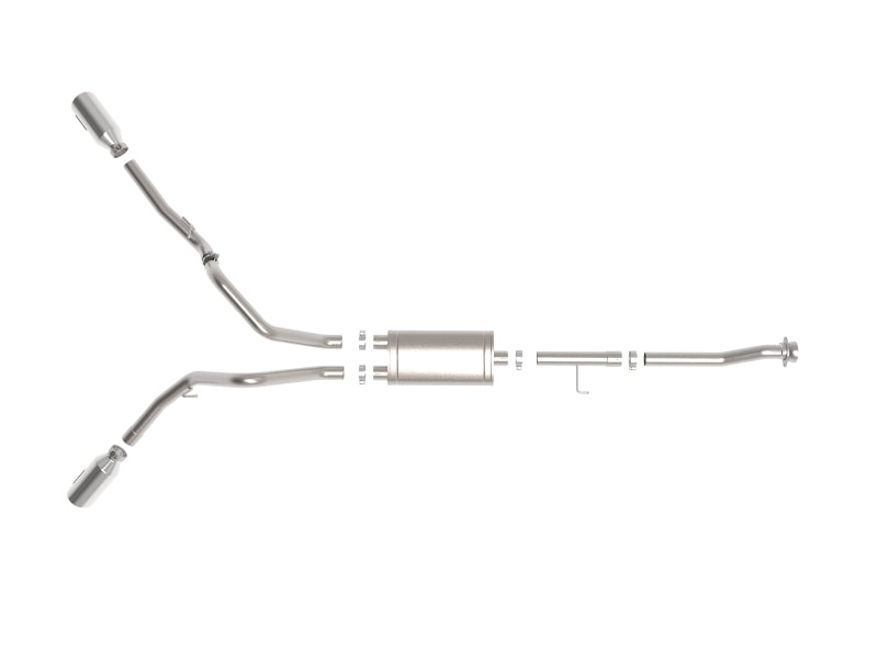 aFe Vulcan 3in 304 SS Cat-Back Exhaust 2021 Ford F-150 V6 2.7L/3.5L (tt)/V8 5.0L w/ Polished Tips Catback aFe