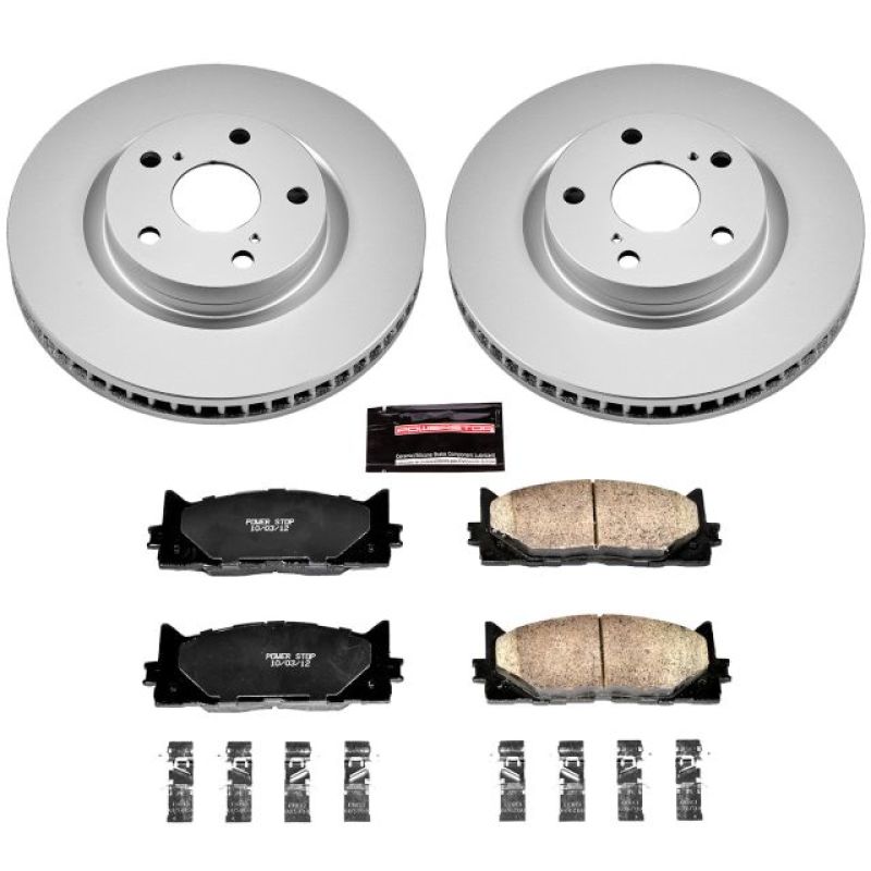 Power Stop 13-18 Lexus ES300h Front Z17 Evolution Geomet Coated Brake Kit Brake Kits - Performance Blank PowerStop