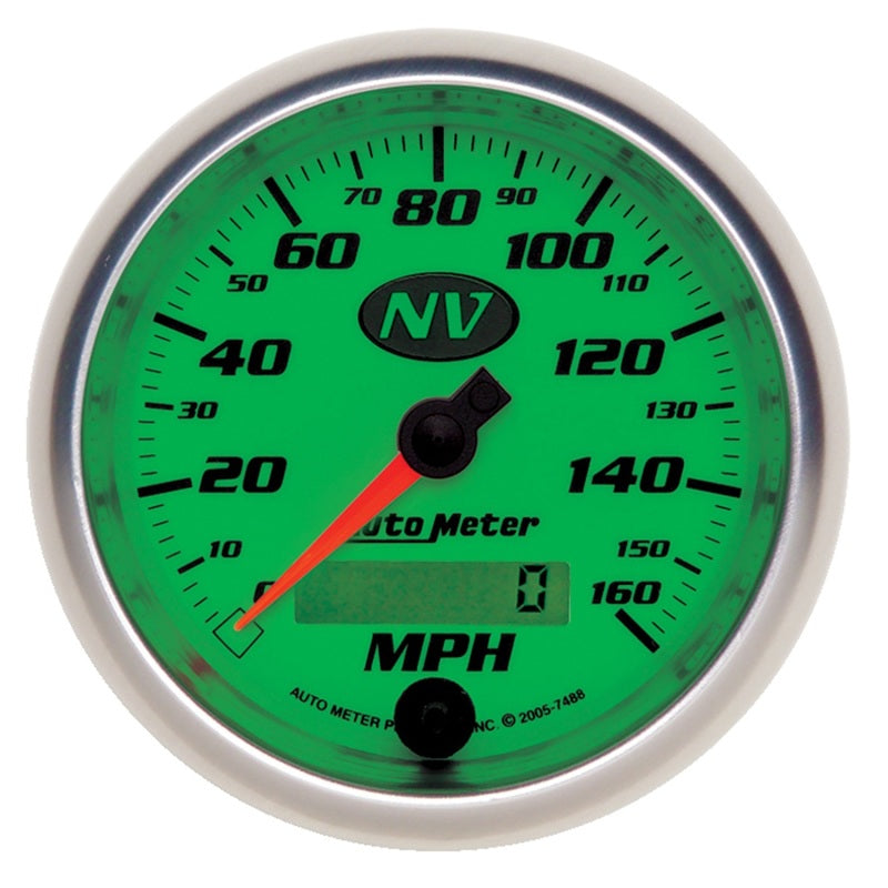 AutoMeter Gauge Speedometer 3-3/8in. 160MPH Elec. Programmable NV Gauges AutoMeter