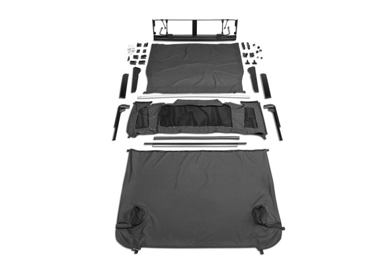 Rampage 2007-2018 Jeep Wrangler(JK) 2-Door Trailview Tonneau Top - Black Diamond Soft Tops Rampage