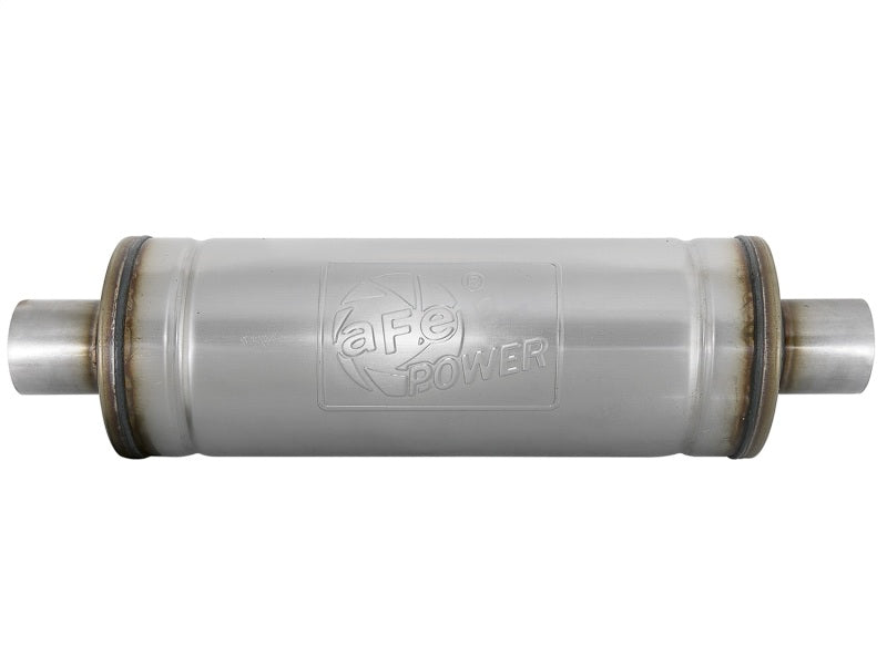 aFe MACH Force-Xp 409 SS Muffler 2.5in Center/Center 18in L x 6in Dia - Round Body Muffler aFe