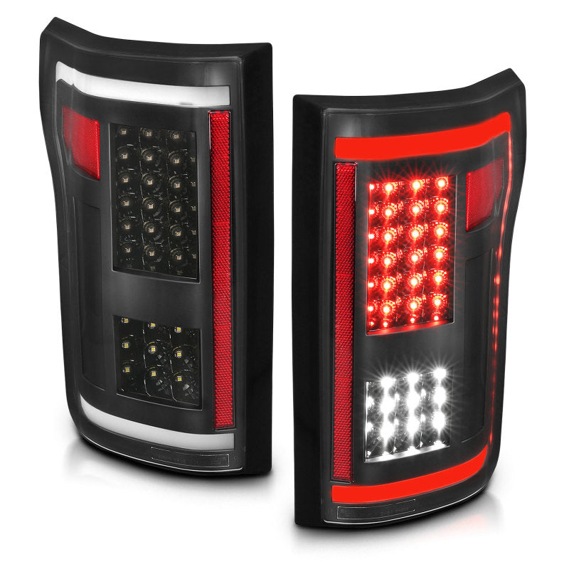 ANZO 2015-2017 Ford F-150 LED Taillights Black Tail Lights ANZO