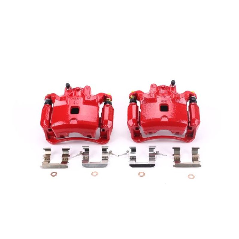Power Stop 07-18 Nissan Sentra Front Red Calipers w/Brackets - Pair Brake Calipers - Perf PowerStop