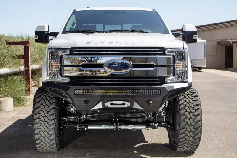 Addictive Desert Designs 17-18 Ford F-250 Super Duty Stealth Fighter Front Bumper w/ Winch Mounts Bumpers - Steel Addictive Desert Designs