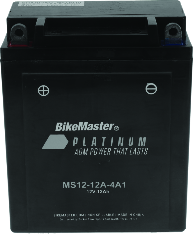 BikeMaster AGM Battery - MS12-12A-4A1 Batteries BikeMaster