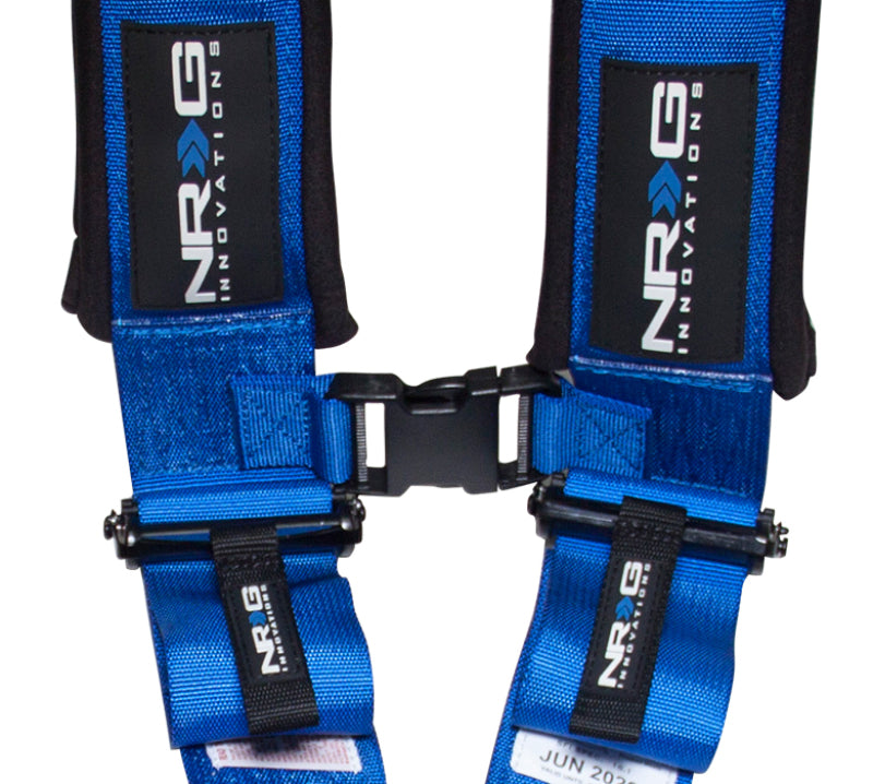 NRG SFI 16.1 5PT 3in. Padded Seat Belt Harness / Latch Link - Blue Seat Belts & Harnesses NRG