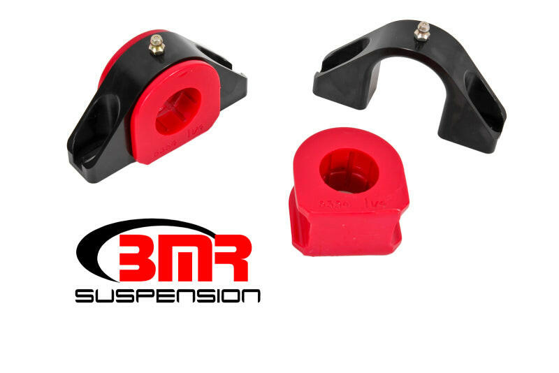 BMR Universal 1.25in Billet Aluminum Sway Bar Mount Mount (Polyurethane) - Black Sway Bar Brackets BMR Suspension