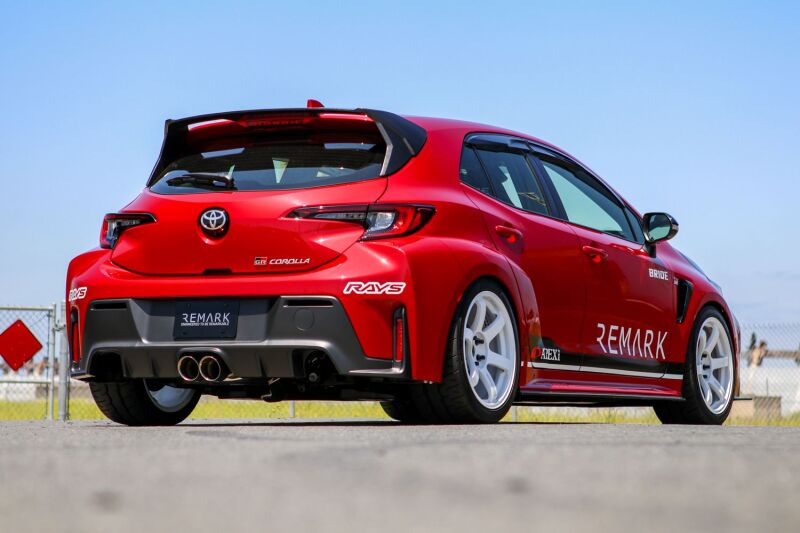 REMARK 24+ Toyota GR Corolla Dual Center Exit w/ Resonator Burnt Stainless Steel Catback Exhaust, Catback Remark
