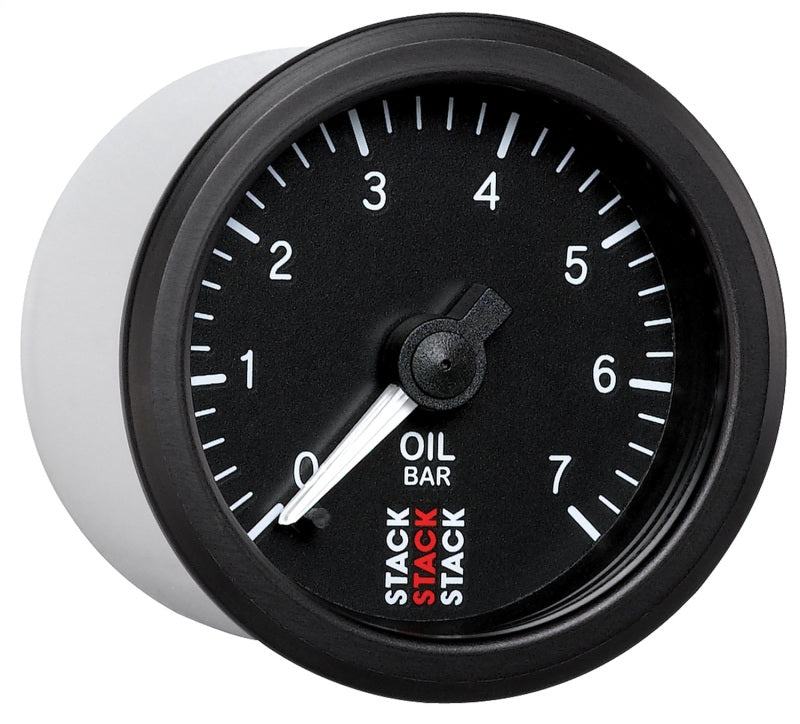 Autometer Stack 52mm 0-7 Bar M10 Male Pro Stepper Motor Oil Pressure Gauge - Black Gauges AutoMeter