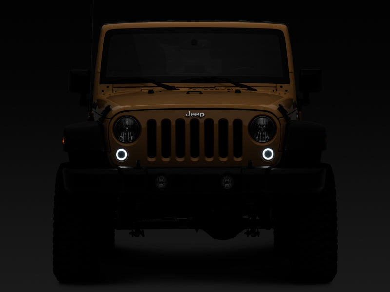 Raxiom 07-18 Jeep Wrangler JK Axial Series LED Turn Signals w/ Halo (Smoked) Headlights Raxiom