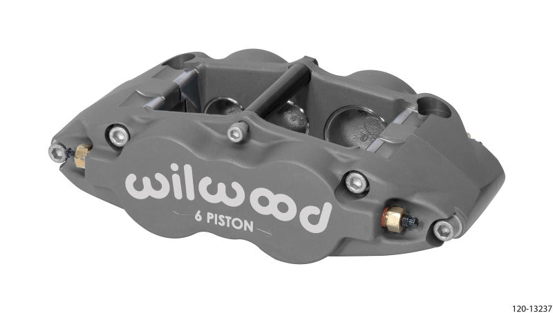 Wilwood Caliper-Forged Superlite 6R-R/H 1.62/1.12/1.12in Pistons 0.81in Disc Brake Calipers - Perf Wilwood