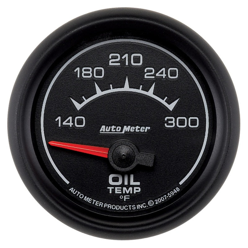 AutoMeter Gauge Oil Temp 2-1/16in. 140-300 Deg. F Electric Es Gauges AutoMeter