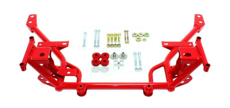 BMR 05-14 S197 Mustang K-Member w/ STD. Motor Mounts and STD. Rack Mounts - Red Crossmembers BMR Suspension