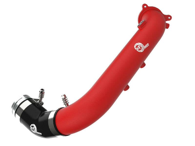 aFe BladeRunner Red 2-3/4in Aluminum Charge Pipe 2021 Toyota Supra GR (A90) I4-2.0L (t) B48 Intercoolers aFe