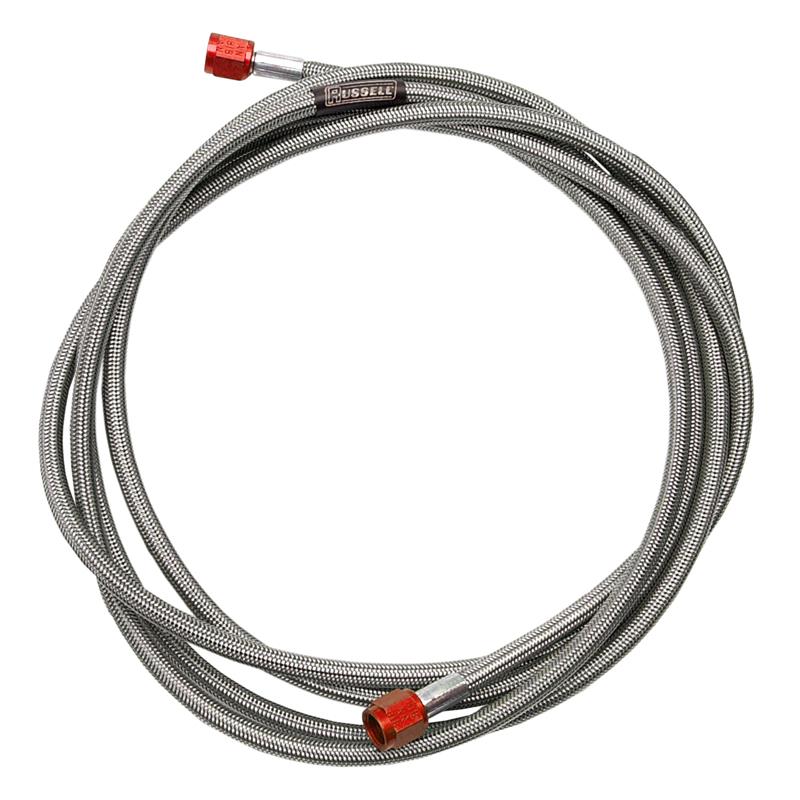 Russell Performance -4 AN 2-foot Pre-Made Nitrous and Fuel Line Fuel Lines Russell
