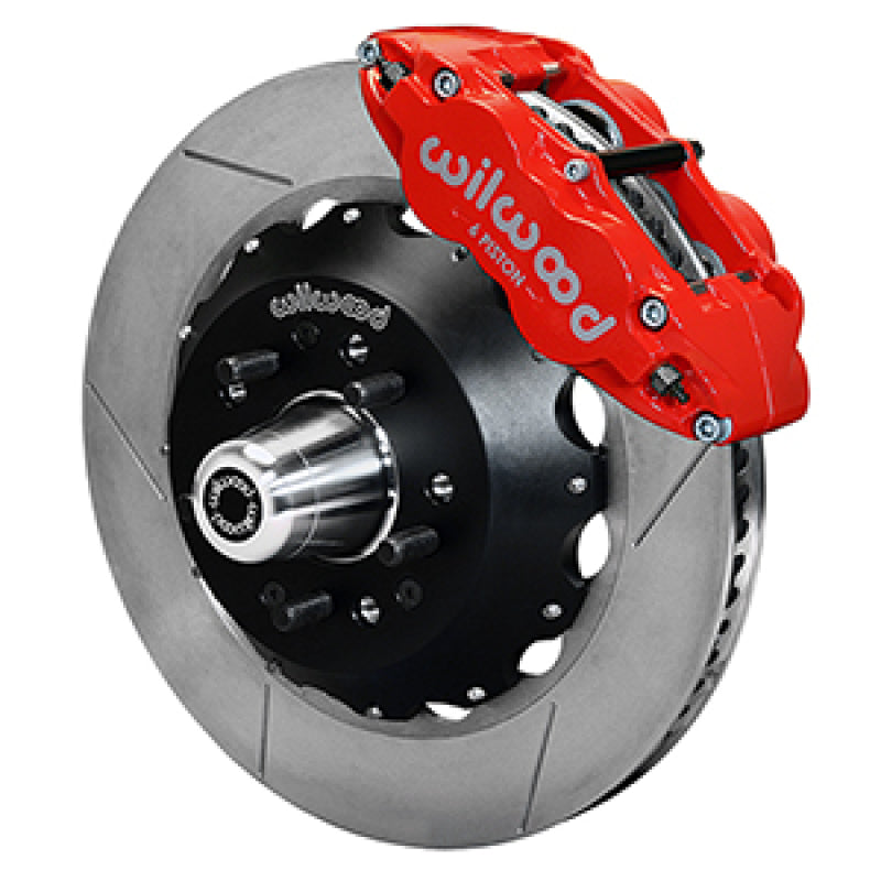 Wilwood 55-57 Chevy Bel Air Superlite 6R Kit, 5 x 4.50in/4.75in Hub - 14.00in Slotted Rotor - Red Big Brake Kits Wilwood