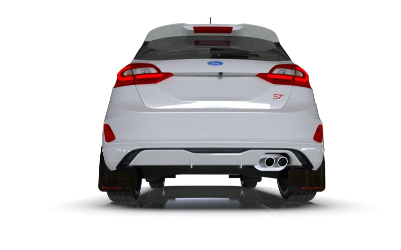 Rally Armor 18-23 Ford Fiesta ST MK8 Black UR Mud Flap w/White Logo Mud Flaps Rally Armor