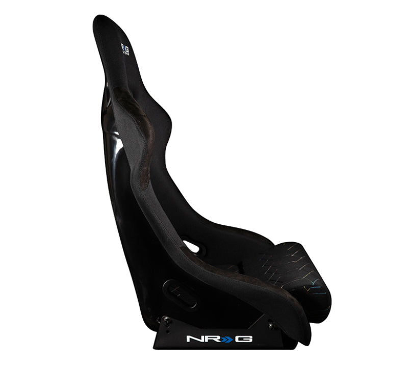 NRG FRP Bucket Seat (Black w/ Multi Color Geometric Pattern) - Large Race Seats NRG