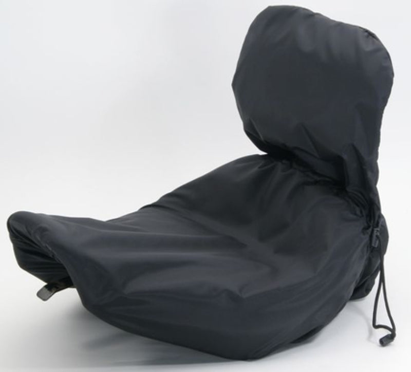 Mustang Harley Solo Seat w/Driver Backrest Rain Covers - Black Seat Covers Mustang Motorcycle