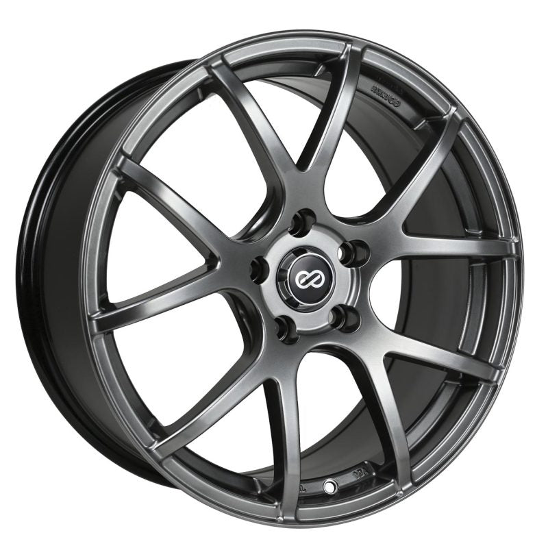 Enkei M52 17x7.5 45mm Offset 5x100 Bolt Pattern 72.6mm Bore Dia Hyper Black Wheel (MOQ 40) Wheels - Cast Enkei