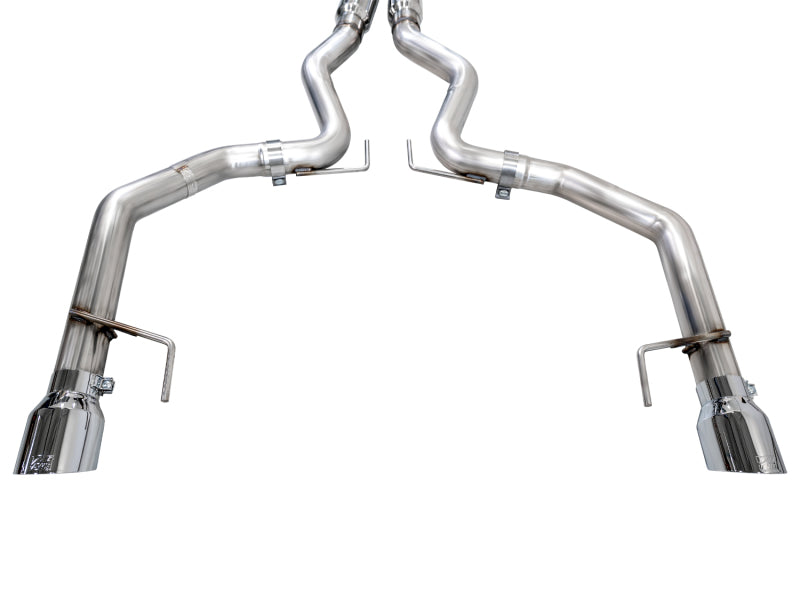 AWE 2024 Ford Mustang GT Fastback S650 RWD Track Edition Catback Exhaust w/ Dual Chrome Silver Tips Catback AWE Tuning