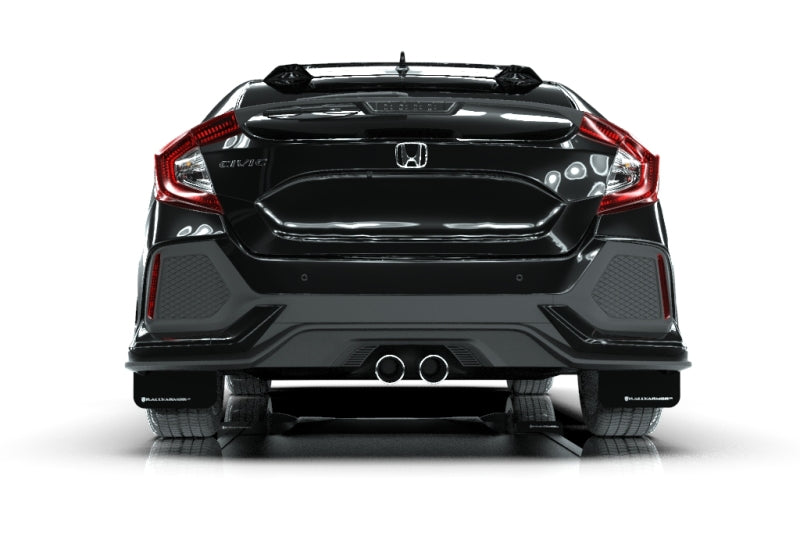 Rally Armor 17-21 Honda Civic Sport/Sport Touring Black UR Mud Flap w/White Logo Mud Flaps Rally Armor