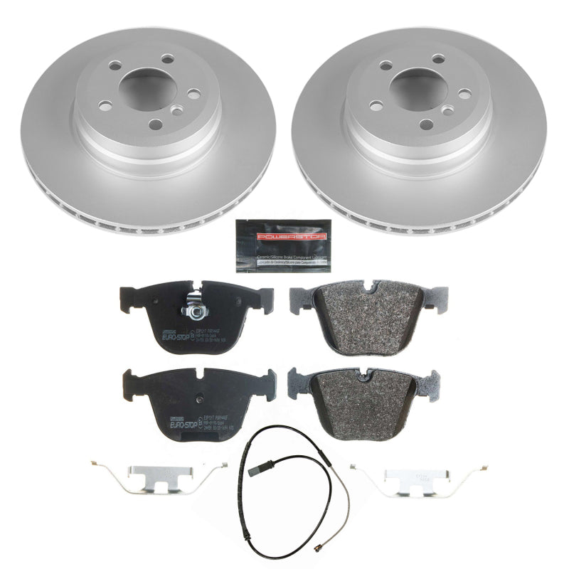 Power Stop 16-18 BMW X5 Rear Euro-Stop Brake Kit Brake Kits - OE PowerStop