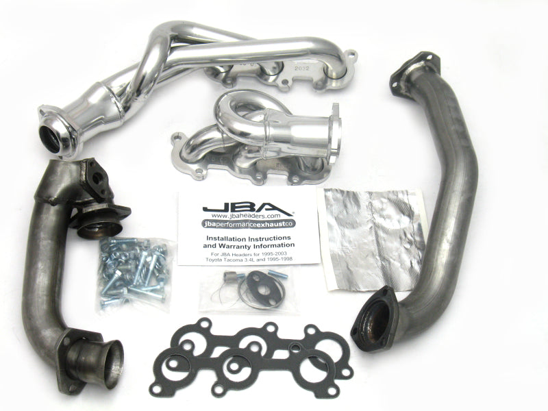JBA 01-04 Toyota 3.4L V6 w/o EGR 1-1/2in Primary Silver Ctd Cat4Ward Header Headers & Manifolds JBA