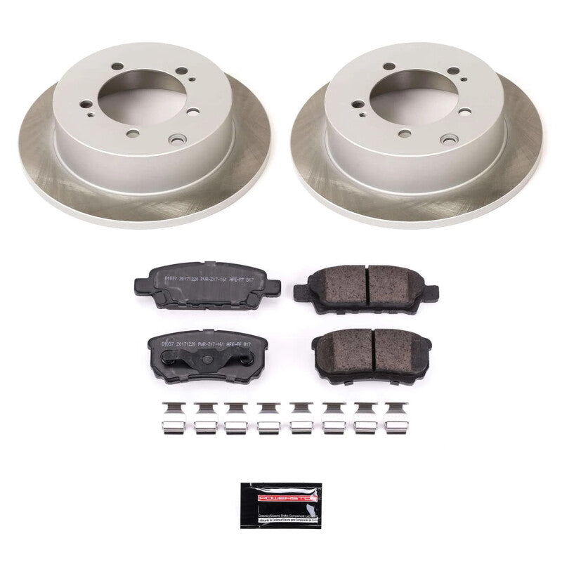 Power Stop 05-06 Mitsubishi Outlander Rear Semi-Coated Rotor Kit Brake Kits - Performance Blank PowerStop