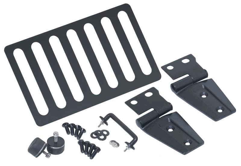 Kentrol 07-18 Jeep Wrangler JK Hood Kit Without Hood Catch - Textured Black Hoods Kentrol