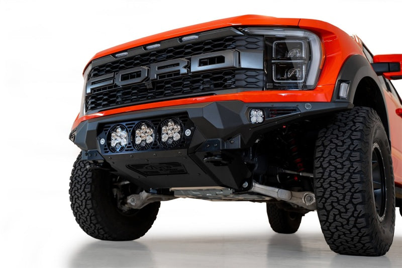 Addictive Desert Designs 2021+ Ford Raptor Bomber Front Bumper w/ 3 Baja Designs LP6 Light Mounts Bumpers - Steel Addictive Desert Designs