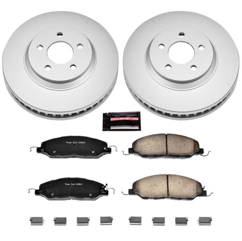 Power Stop 11-14 Ford Mustang Front Z17 Evolution Geomet Coated Brake Kit Brake Kits - Performance Blank PowerStop