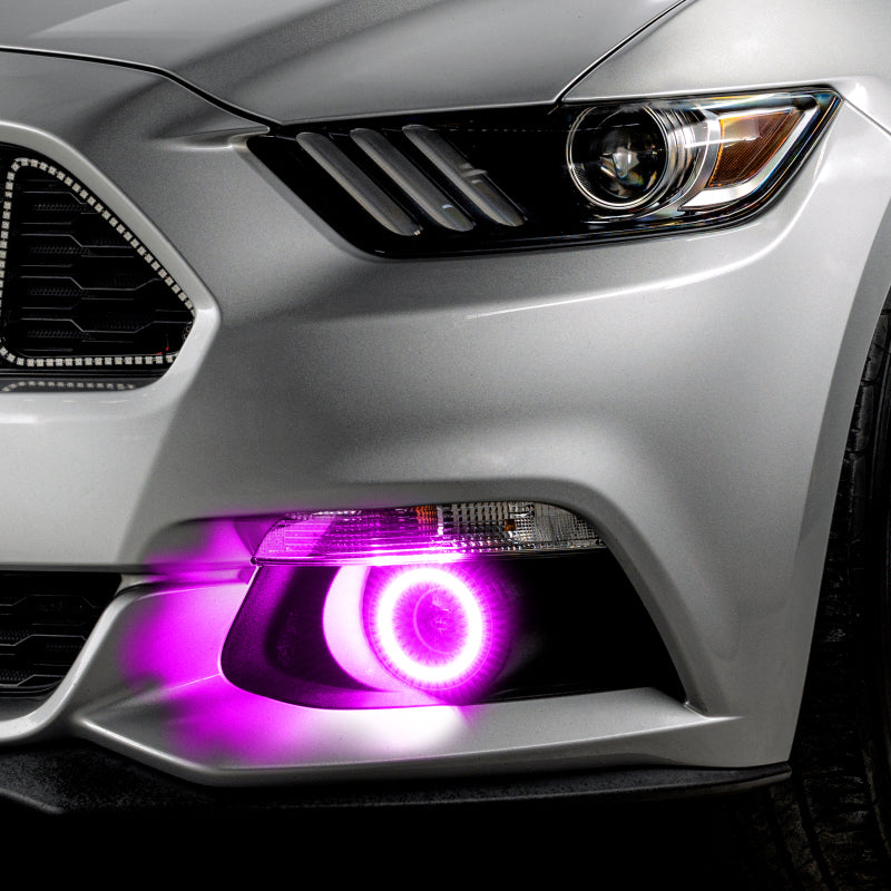 Oracle 15-17 Ford Mustang Dynamic RGB+A Projector Surface Mount Fog Light Halo Kit - Fog Lights ORACLE Lighting