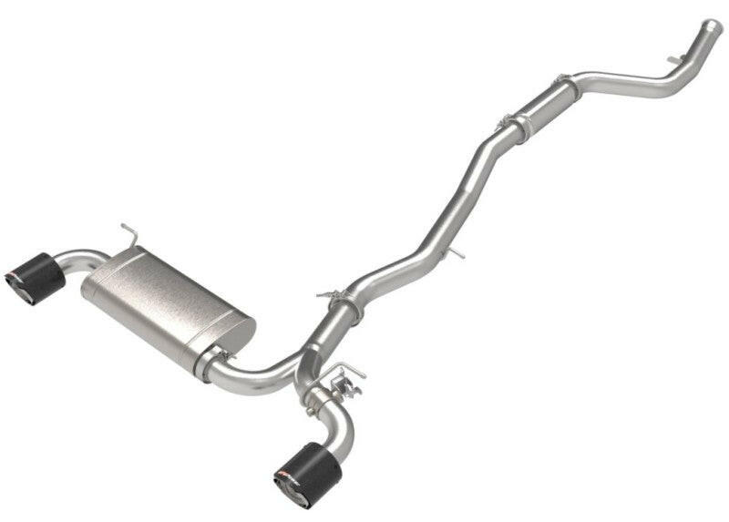 aFe POWER Takeda 2021 Toyota Supra 2.0L (t) 2.5in-3in 304 SS CB Exhaust w/ Carbon Tips Catback aFe