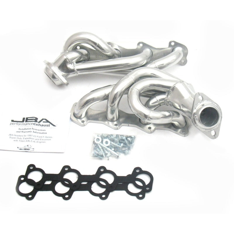 JBA 97-03 Ford F-150 5.4L 2V 1-1/2in Primary Silver Ctd Cat4Ward Header Headers & Manifolds JBA