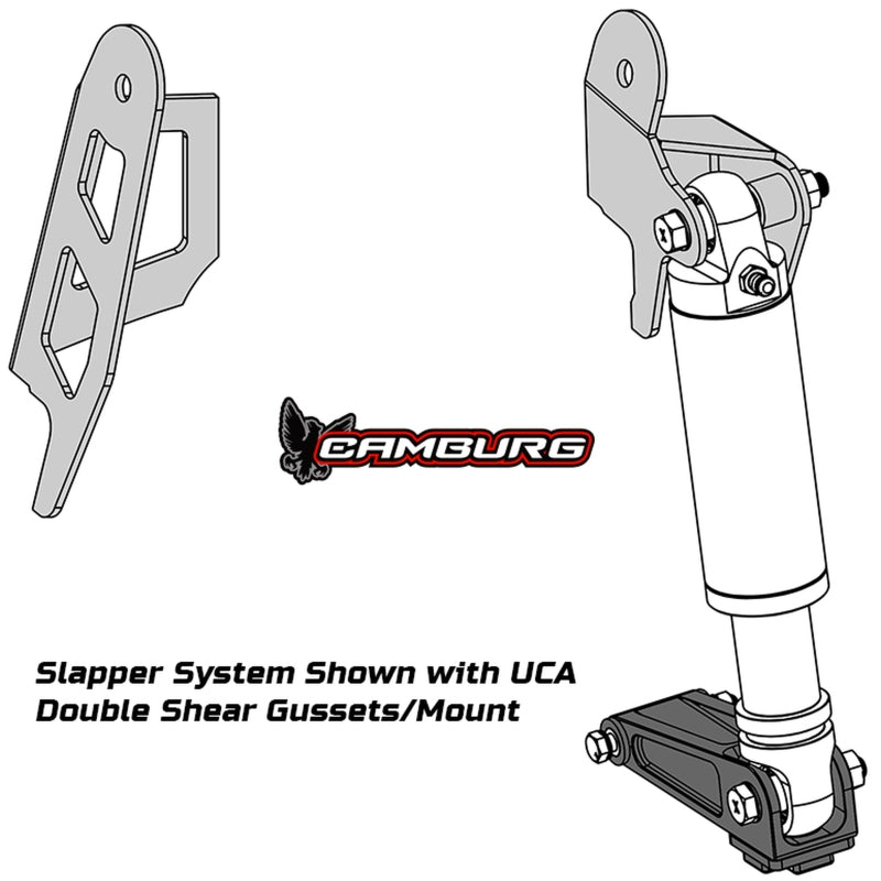 Camburg 05-23 Toyota Tacoma 2.5 Front Slapper Bump Stop Mount Kit w/ UCA Gussets Only Bump Stops Camburg