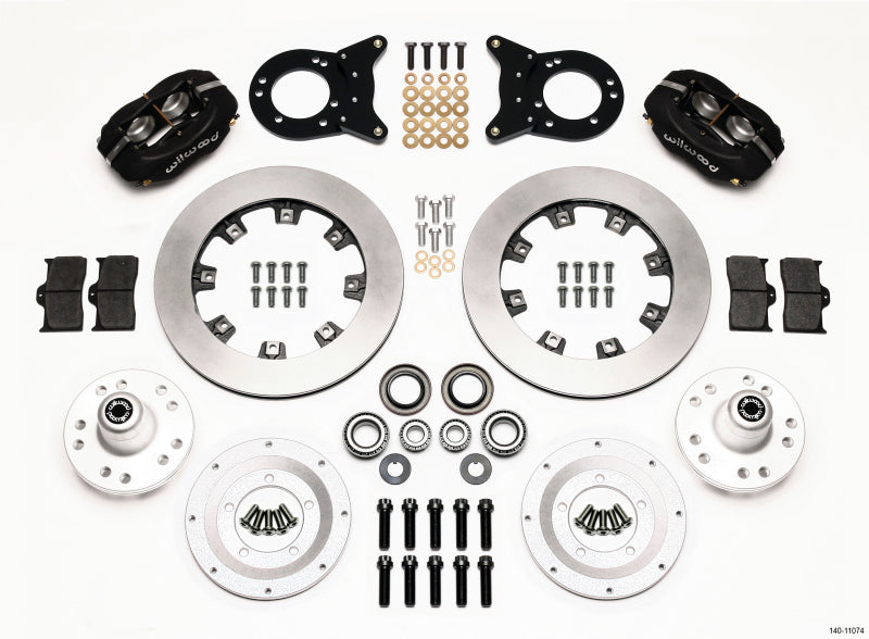 Wilwood Forged Dynalite Front Kit 12.19in 1970-1973 Mustang Disc & Drum Spindle Big Brake Kits Wilwood
