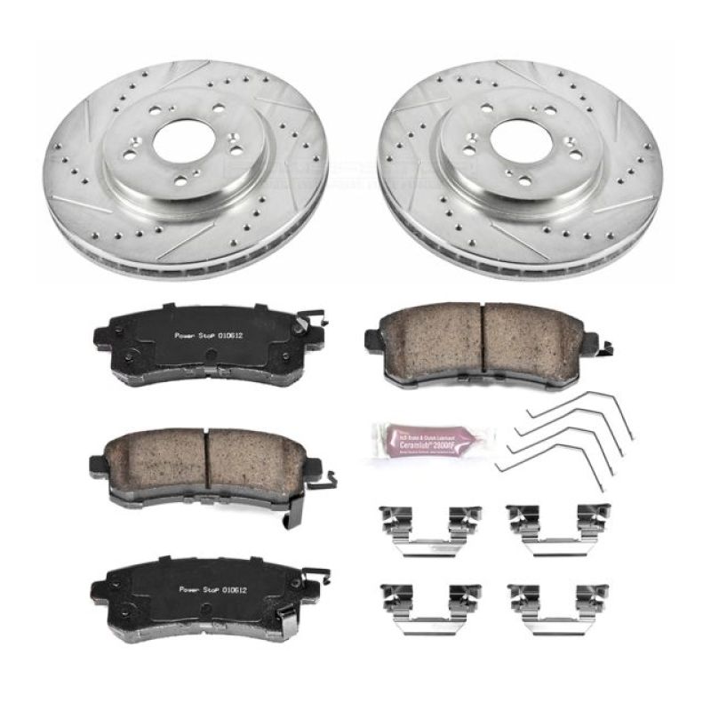 Power Stop 12-15 Honda Crosstour Front Z23 Evolution Sport Brake Kit Brake Kits - Performance D&S PowerStop