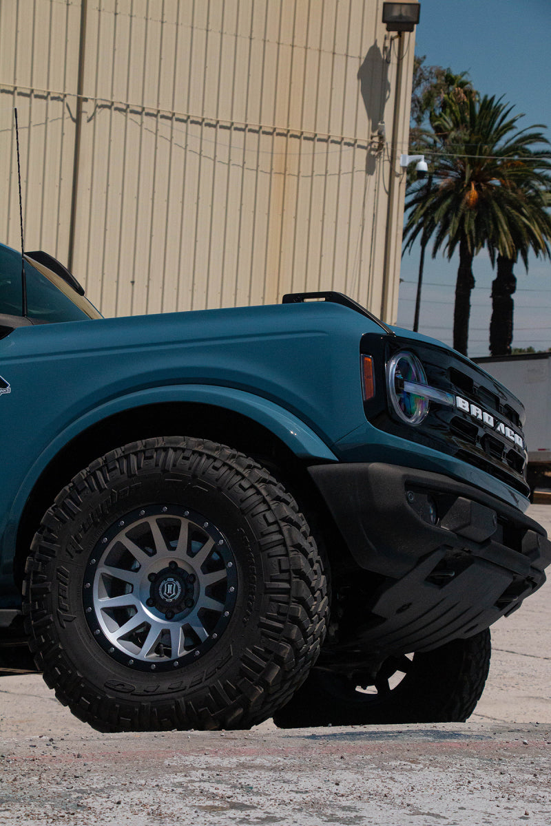 ICON Compression 17x8.5 6x5.5 25mm Offset 5.75in BS 95.1mm Bore Titanium Wheel Wheels - Cast ICON