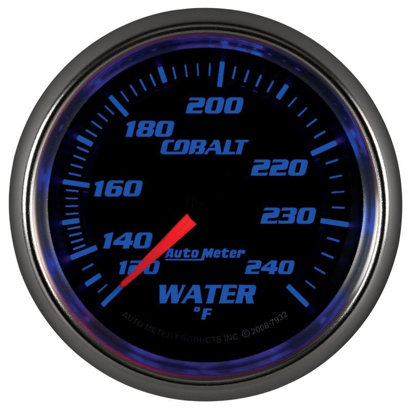 Autometer Cobalt 66mm 120-240 Degree F Mechanical Water Temperature Gauge Gauges AutoMeter