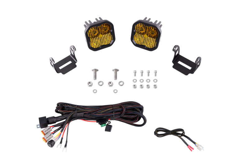 Diode Dynamics 21-22 Ford F-150 SSC2 Stage Series Backlit Ditch Light Kit - Sport Yellow Combo Light Accessories and Wiring Diode Dynamics