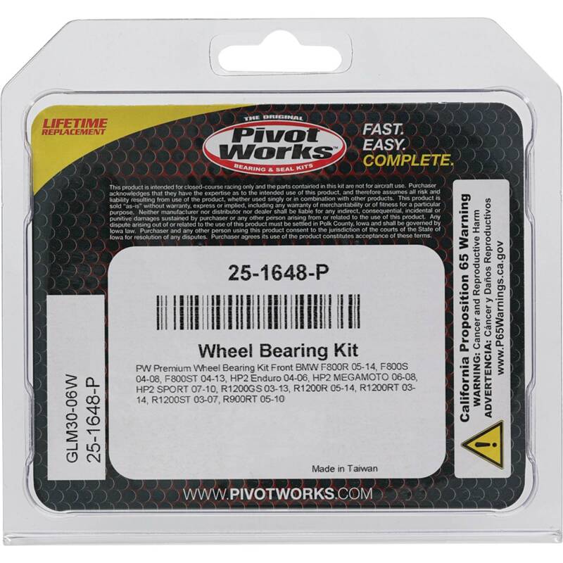 Pivot Works BMW Wheel Bearing Kit Premium Bearings Control Arms Pivot Works