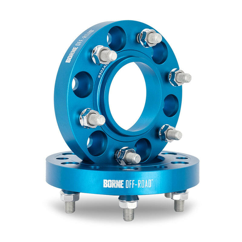 Borne Off-Road Wheel Spacers 5x150 110.1 38.1 M14 Blue Wheel Spacers & Adapters Borne Off-Road