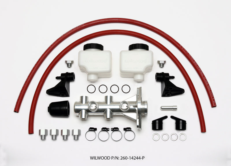 Wilwood Tandem Remote Master Cylinder - 1 1/8in Bore Ball Burnished Brake Master Cylinder Wilwood